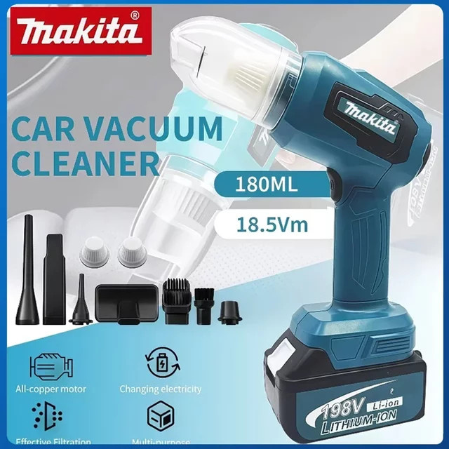 Makita Akku-Mini-Staubsauger kabellos 18V multifunktional zum Reinigen von Staub und Fahrzeugen - Bild 1