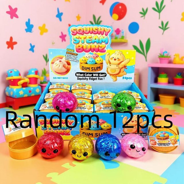 Topmix Mini Squishy Knödel mit Dampfgarer, Quetschspielzeug Set - Bild 1