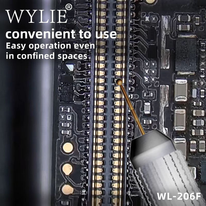 WYLIE WL-206F Professionelles Zinn-Lötkolben-Set mit Kupfer und vergoldeter Zinn-Drag-Nadel sowie Kohlefasergriff - Bild 5