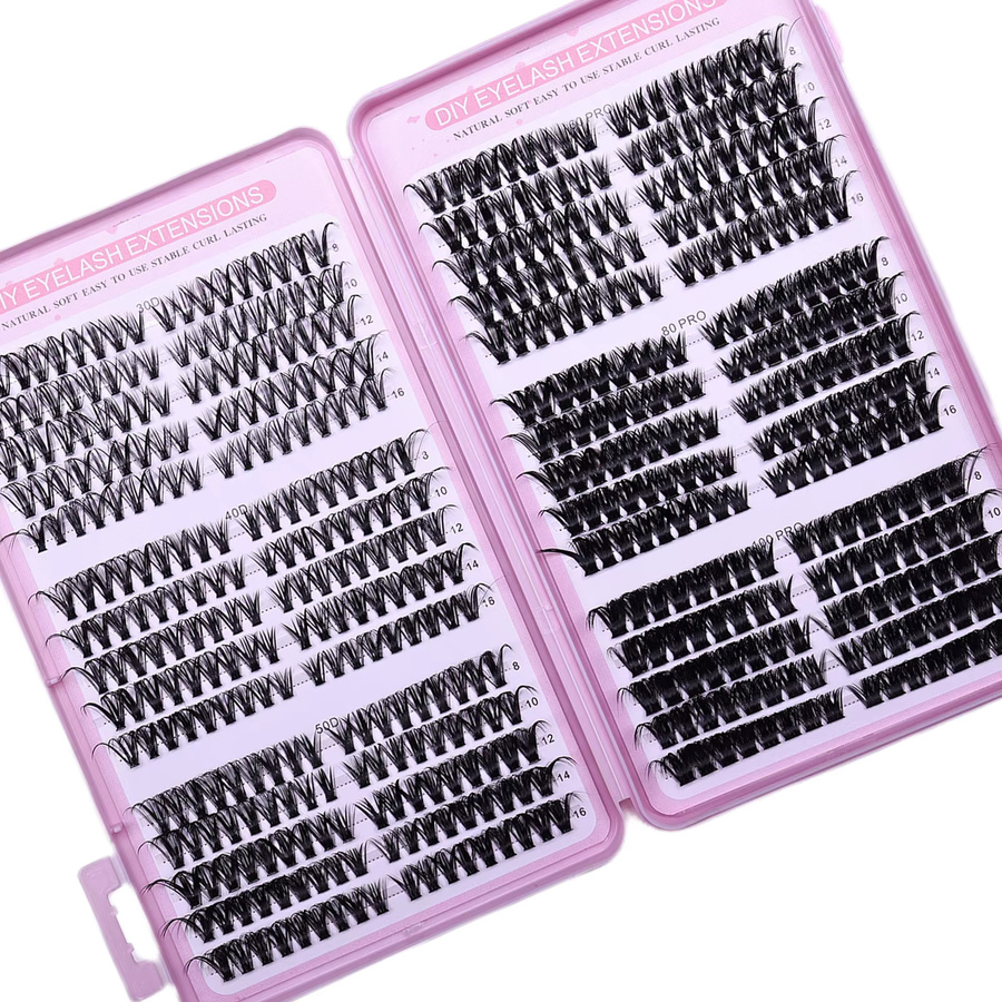 BLL.cf Wimpernverlängerung Volumen-Clusters, Black, Natürlich, Unisex - Bild 2