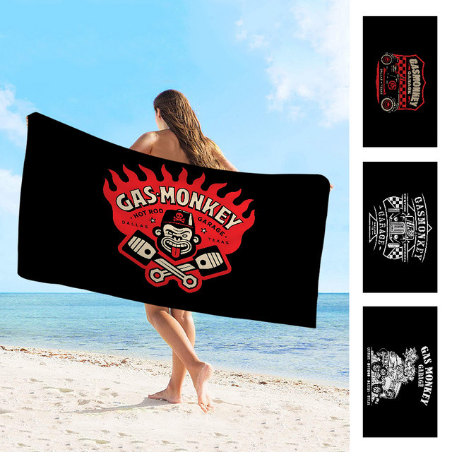 Gas Monkey Garage Badetuch aus Mikrofaser weich und wasserabsorbierend für Kinder - Bild 1