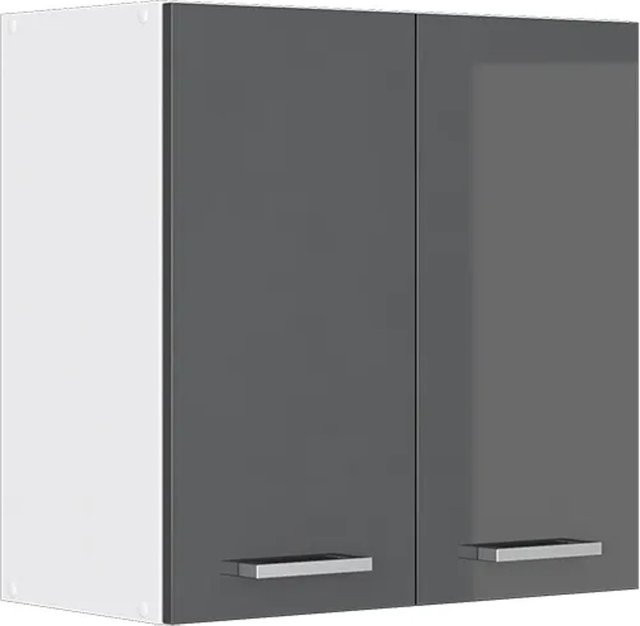 Vicco Hängeschrank R-Line Anthrazit Hochglanz und Weiß mit Türen, B/H: 60 x 60 cm - Bild 1