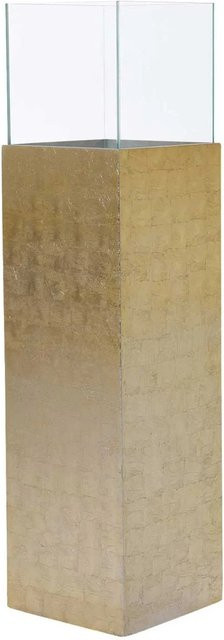 Vivanno Windlichtsäule Candela in Blattgold, B/T/H: 25 x 25 x 100 cm - Bild 1
