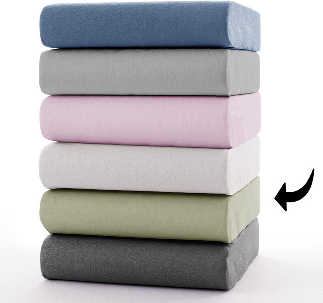 DREAMTEX Aloe-Vera Jersey-Spannbetttuch aus Baumwolle, B/T: 140 x 160 cm, H: 200 cm - Bild 1