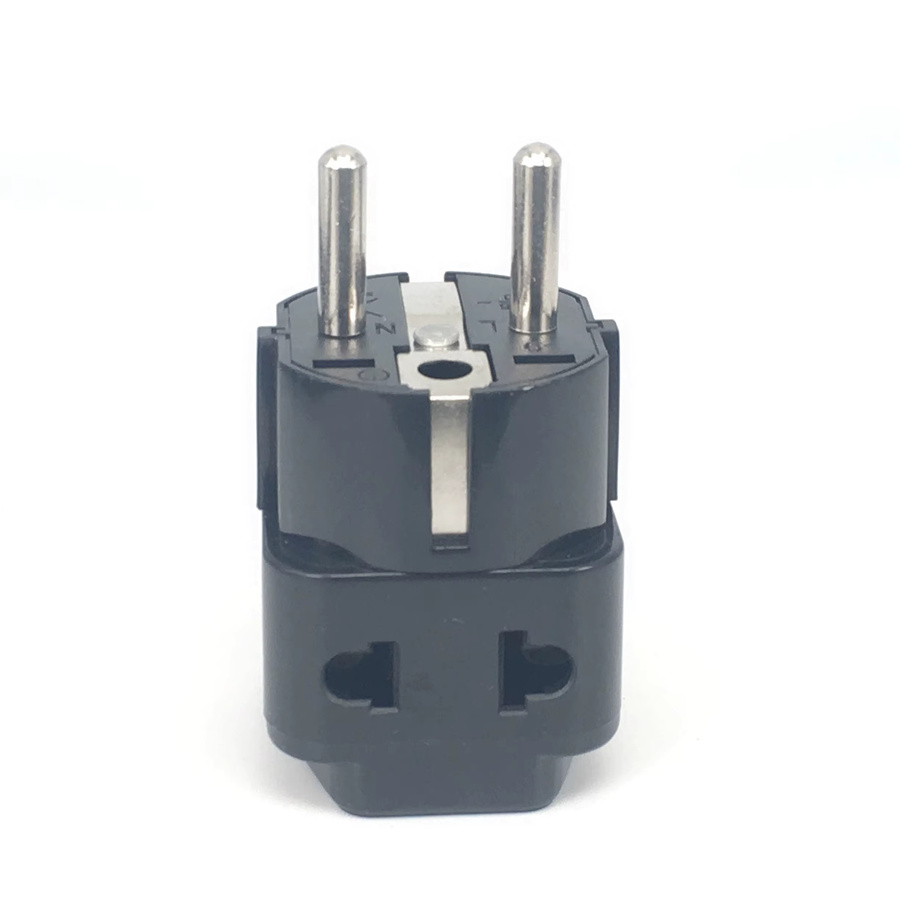 Bolantedz Reiseadapter für Deutschland Schuko Stecker Konverter für US UK AU zu DE in Schwarz oder Weiß - Bild 2