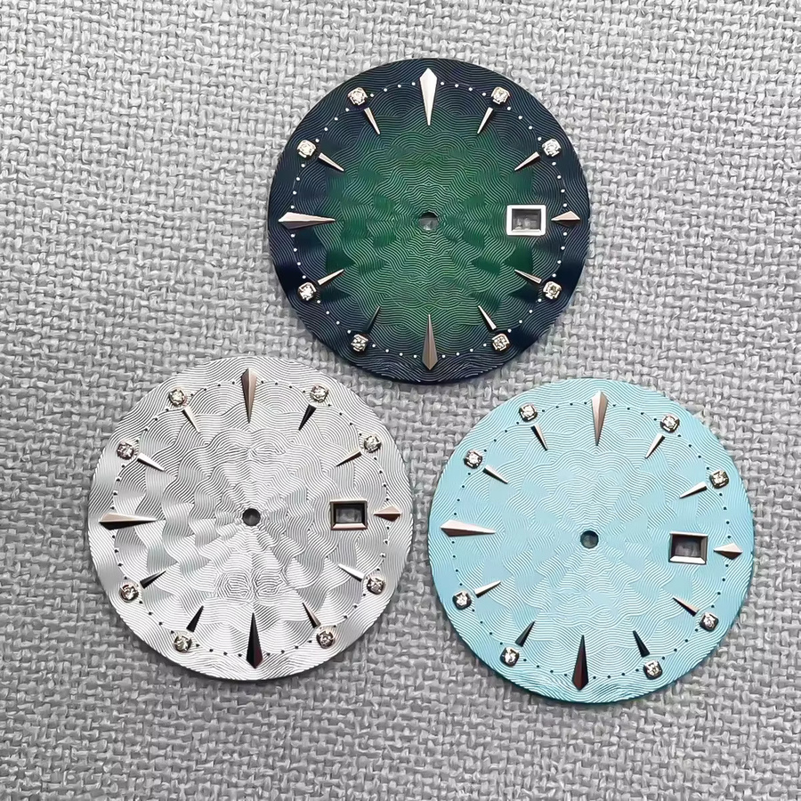 CAOWTAN Zifferblatt, Rot, Diamant, 29 mm - Bild 2