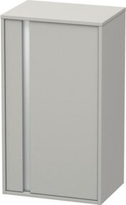 Duravit Ketho Halbhochschrank in Betongrau matt mit Glastüren, B/T/H: 50 x 36 x 88 cm - Bild 1