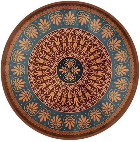 Hercules Runde Tischsets im Boho-Design aus Silikon, Hitzebeständig und Fleckenresistent, Multicolour - Bild 1
