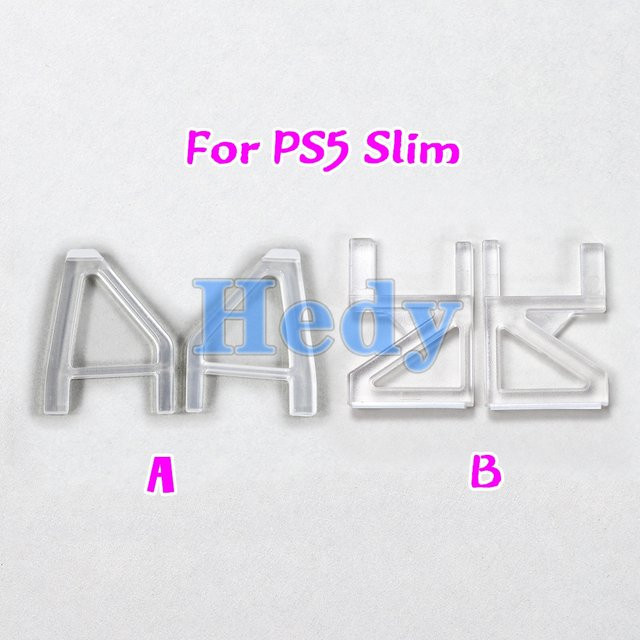 OCGAME Acryl Standfuß für PS5 Slim Digital Edition, Transparent, Dreieckiges und Quadratisches Design für horizontale Desktop-Platzierung - Bild 1