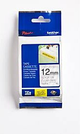 Brother Schriftbandkassette TZe-S131, 12 mm breit, Schwarz auf Transparent - Bild 1