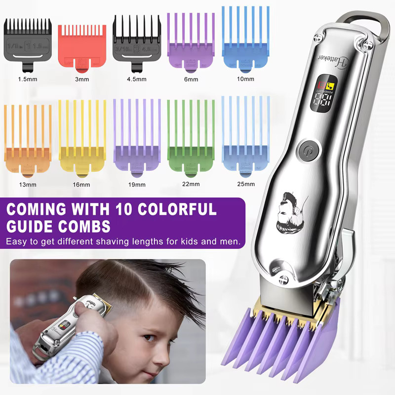 HATTEKER Haarschneide- und Trimmer-Set für Herren, Silver - Bild 2