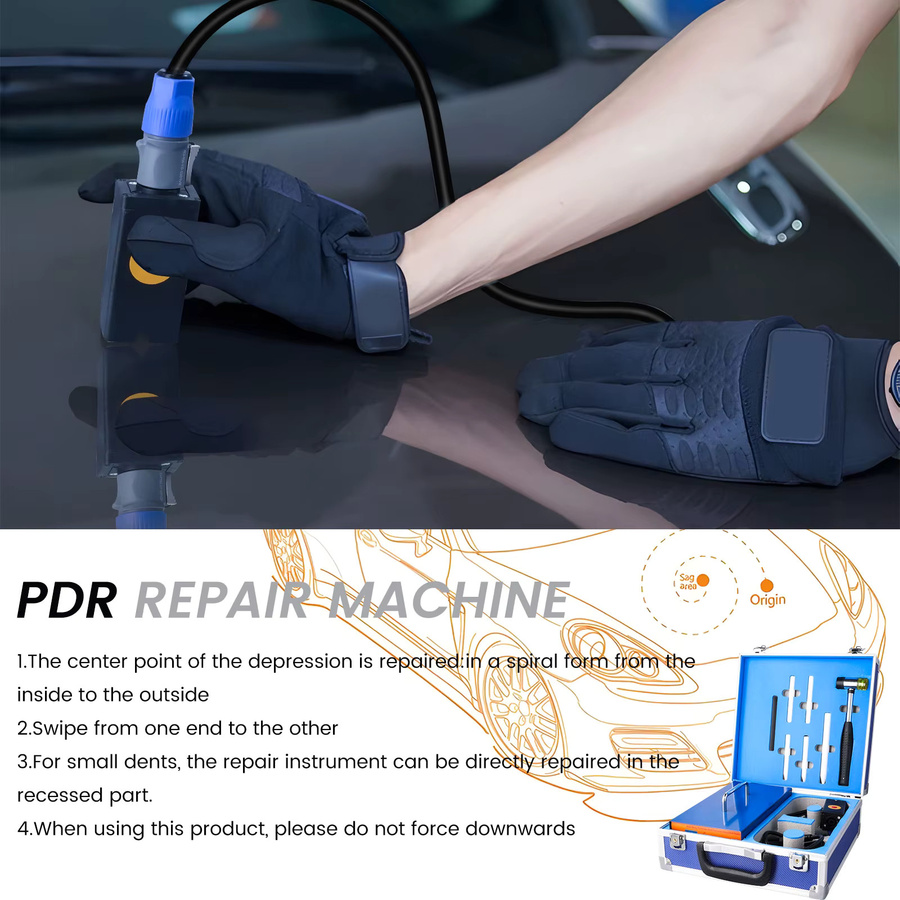 Podofo PDR Elektromagnetischer Induktionsheizer 1000W mit Digitalanzeige und Aufbewahrungskoffer zur lackschadenfreien Dellenreparatur für dein Auto - Bild 4