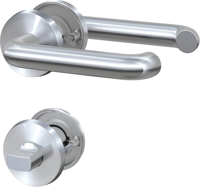 BASI Rosetten-Garnitur ZB 3100 in Edelstahl Silber U-Form für WC/Bad B/H/T: 220 x 60 x 170 mm - Bild 1