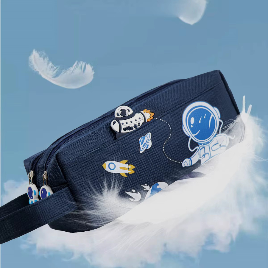 SQUMIDER Space Astronaut Federmäppchen aus Segeltuch in Blau - Bild 5