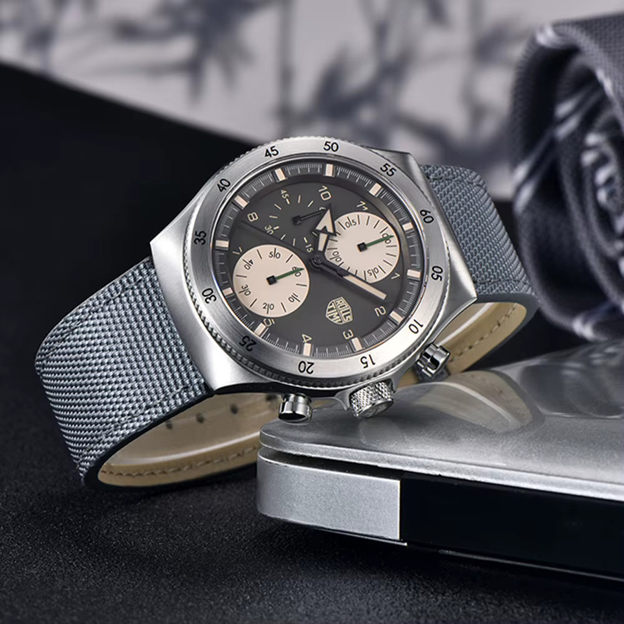 RollsTimi Chronograph, Quarz, Edelstahl, Bicolor, Saphirglas, Herren - Bild 3