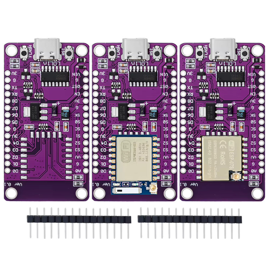 EGBO NodeMCU Lua WiFi V3 ESP8266 Entwicklungsboard mit USB-C und CH340 in Lila - Bild 4