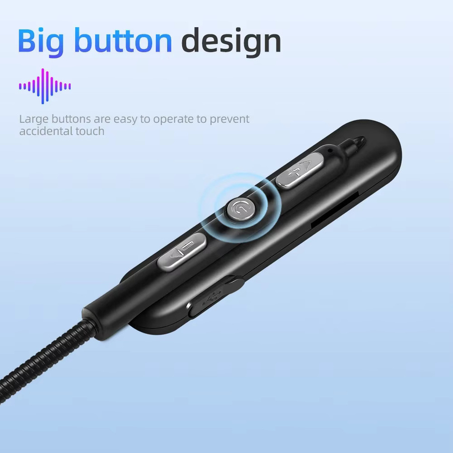 Kebidumei Bluetooth-Headset für Motorradhelme, wasserdichtes kabelloses Stereo-Headset mit Freisprecheinrichtung in Schwarz - Bild 5
