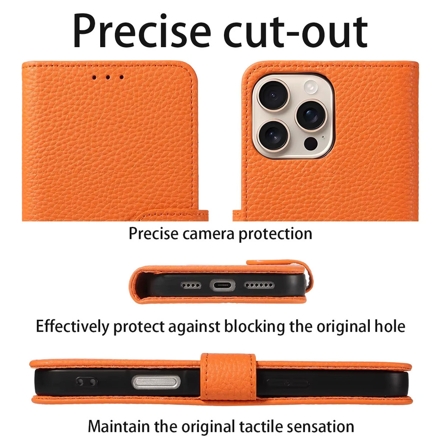 Magnetische PU-Leder Handyhülle für Samsung Galaxy A56 A36 A24 A22 A17 A15 A13 A12 A06 A03 mit Kartenfach in Gold und Orange - Bild 2