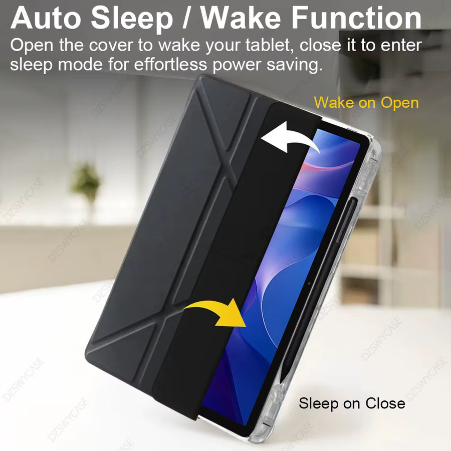 Xiaomi Y-Folding Flip Stand Hülle für Redmi Pad 2 11 Zoll 2025 mit Auto-Sleep-Funktion und Stifthalter in Schwarz - Bild 2