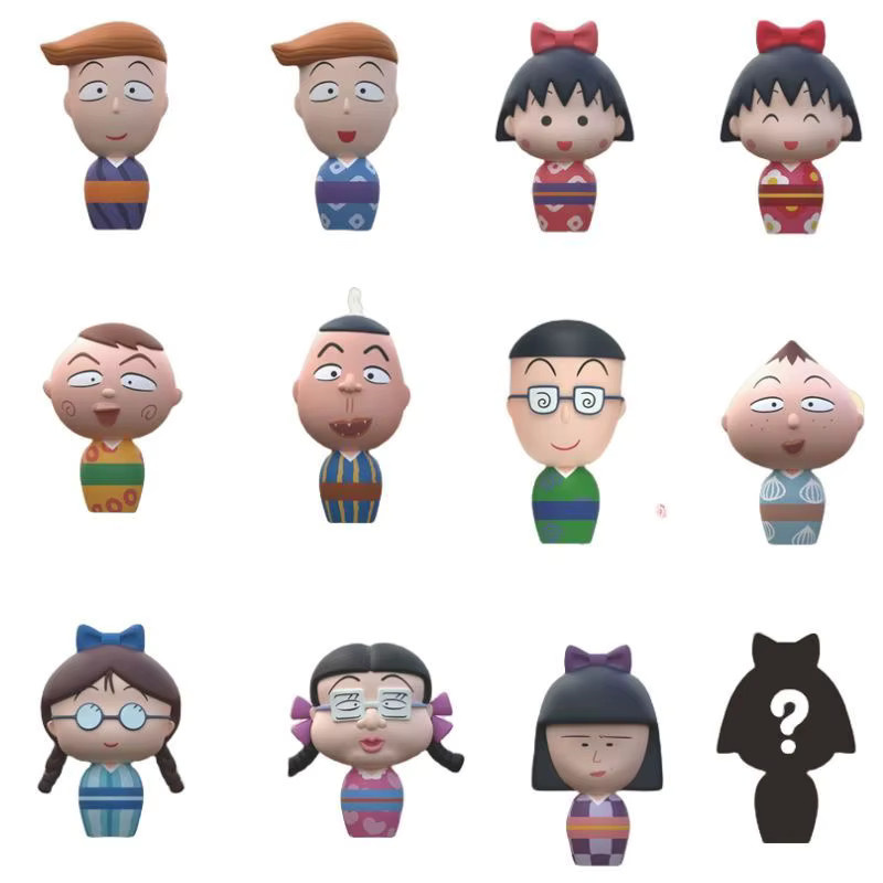 JANDOOM Maruko-chan Anime-Figur, Chibi Mini-Reiskorn-Puppe, Blindbox-Spielzeug - Bild 2
