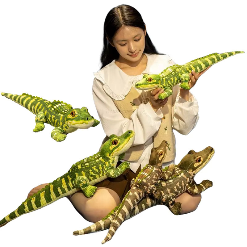 pangcangshu Krokodil Plüsch Spielzeug, Riesiges Alligator Sofa Kissen, Grün - Bild 2