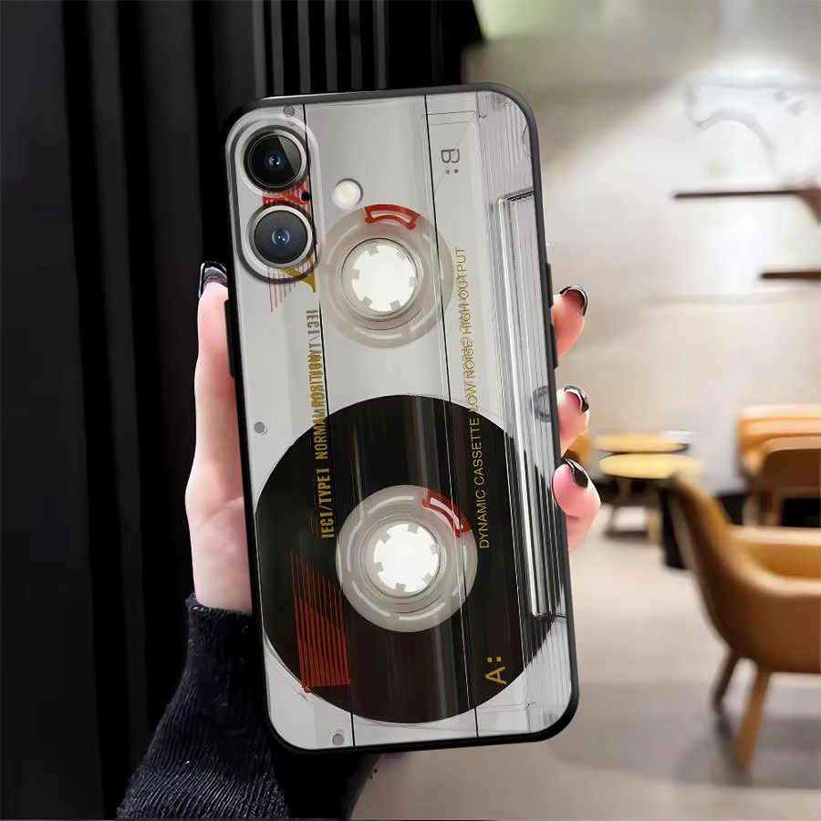 Schwarze Retro-Kamerahülle für Apple iPhone in verschiedenen Modellen, weiche Handyhülle - Bild 4