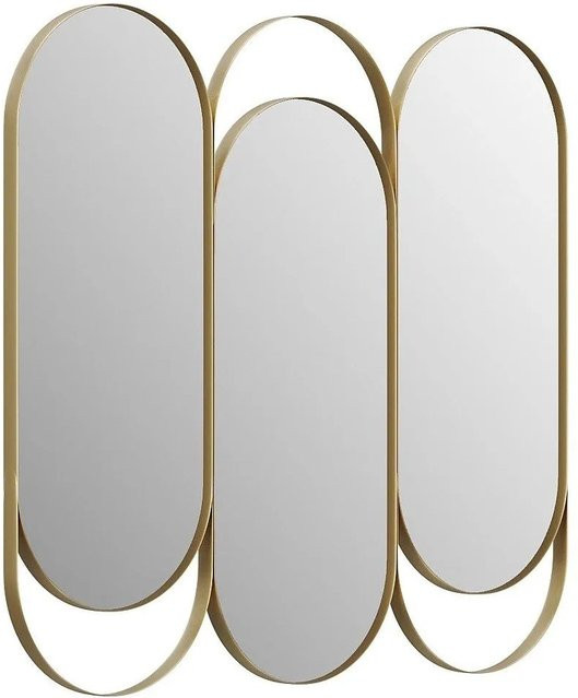 Vente-unique Wandspiegel Jichimi Art-Déco Flügelspiegel in Goldfarben, Breite: 76 cm, Höhe: 69,5 cm, Tiefe: 69,5 cm - Bild 1