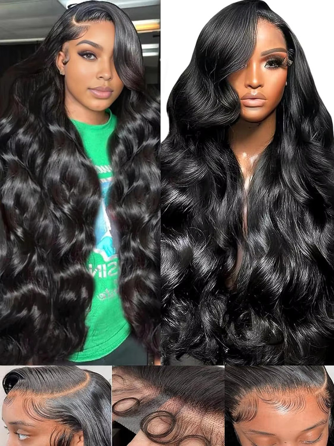 Alitaver Body Wave Lace Front Echthaarperücke, Damen - Bild 7