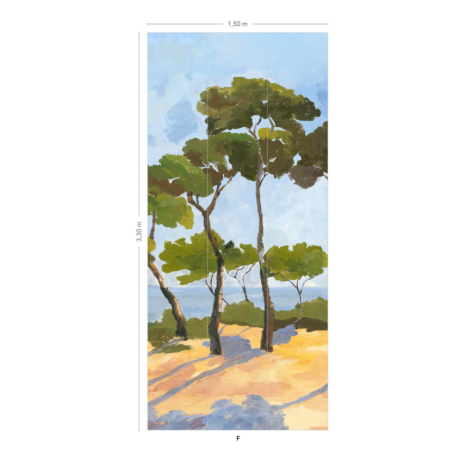 Isidore Leroy Mural Lérins Wandtapete Panel F im mediterranen Sommer-Design, Mehrfarbig - Bild 1