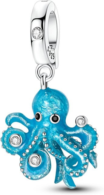 Parmuz Anhänger Oktopus, 925 Silber, Perle, CZ Zirkon, Damen - Bild 1