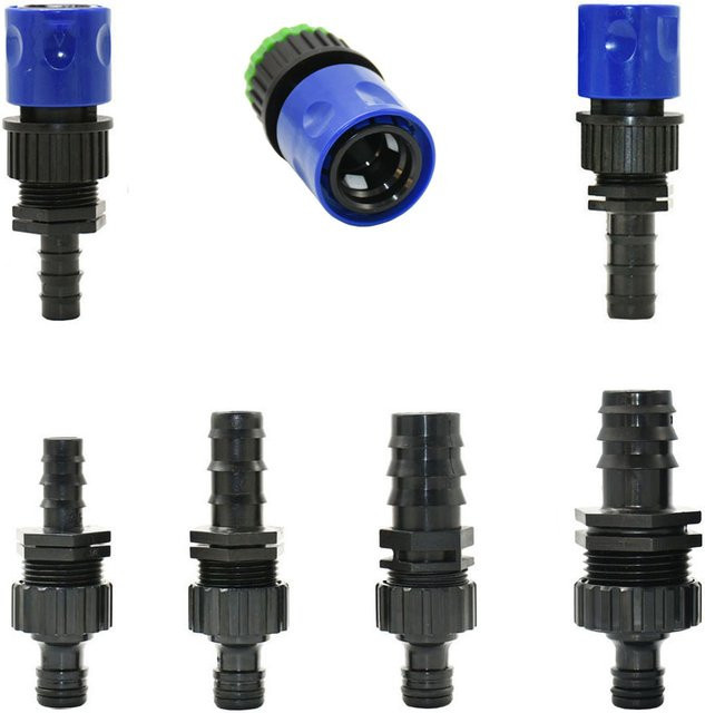 WYZXM PE-Rohrverbindung mit Widerhaken für Gartenbewässerungsschläuche, Hose Tail Kupplung für Anschlüsse 4/7, 8/11, 16/20, 25 mm sowie 1/4 Zoll, 3/8 Zoll, 1/2 Zoll, 3/4 Zoll und 1 Zoll - Bild 1