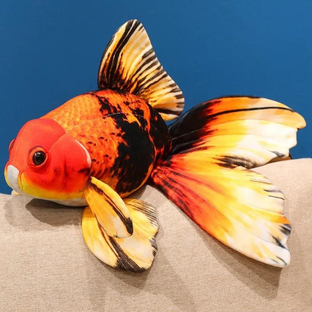 Yiran toy Goldfisch Plüschtier Kissen, gepunktet, 50cm - Bild 1