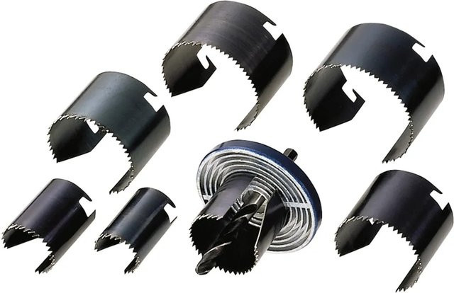 9-teiliges Lochsäge-Set von BWO aus Stahl in Schwarz mit Durchmessern von 25 mm bis 62 mm - Bild 1