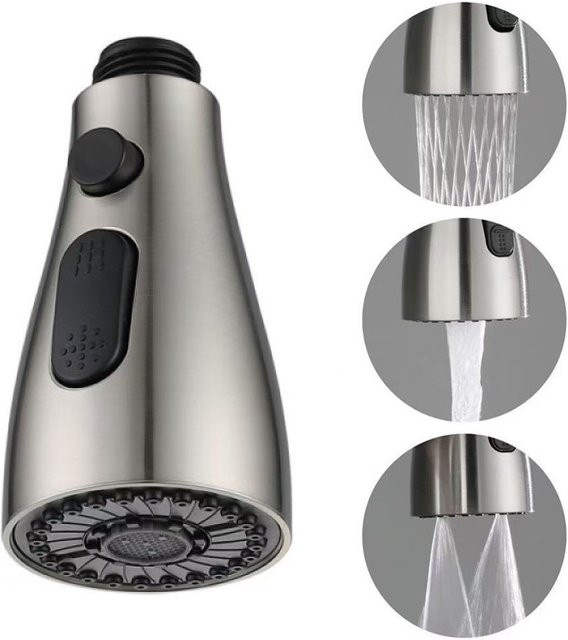 DQOK Wasserhahn Filter mit ausziehbarer Düse und Spray-Funktion in Matt Schwarz für Küche und Badezimmer - Bild 1