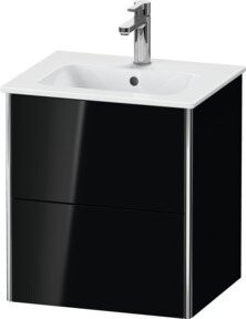 Duravit Waschtischunterschrank XSquare Compact, wandhängend, schwarz hochglänzend, B/T/H: 51 x 41,8 x 56 cm - Bild 1