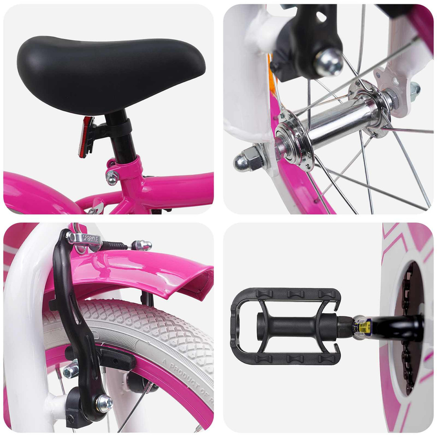 VD Home Furnishing Kinderfahrrad 16 Zoll Rosa - Bild 2