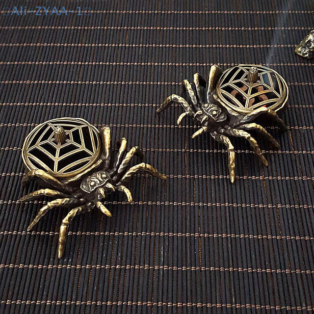 JETTING Spinnen-Räucherkegelhalter aus Metall in Gold für Zen-Dekoration und Meditation - Bild 1