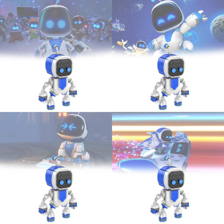 VetchWick Astro Bot Miniatur-Bausatz Roboter aus Plastik Blau - Bild 2