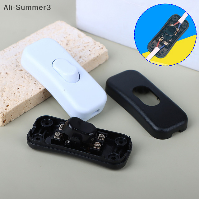 Weißer Rocker-Schalter für Tischlampen und LED-Beleuchtung AC 250V mit On/Off-Funktion aus Kunststoff - Bild 1