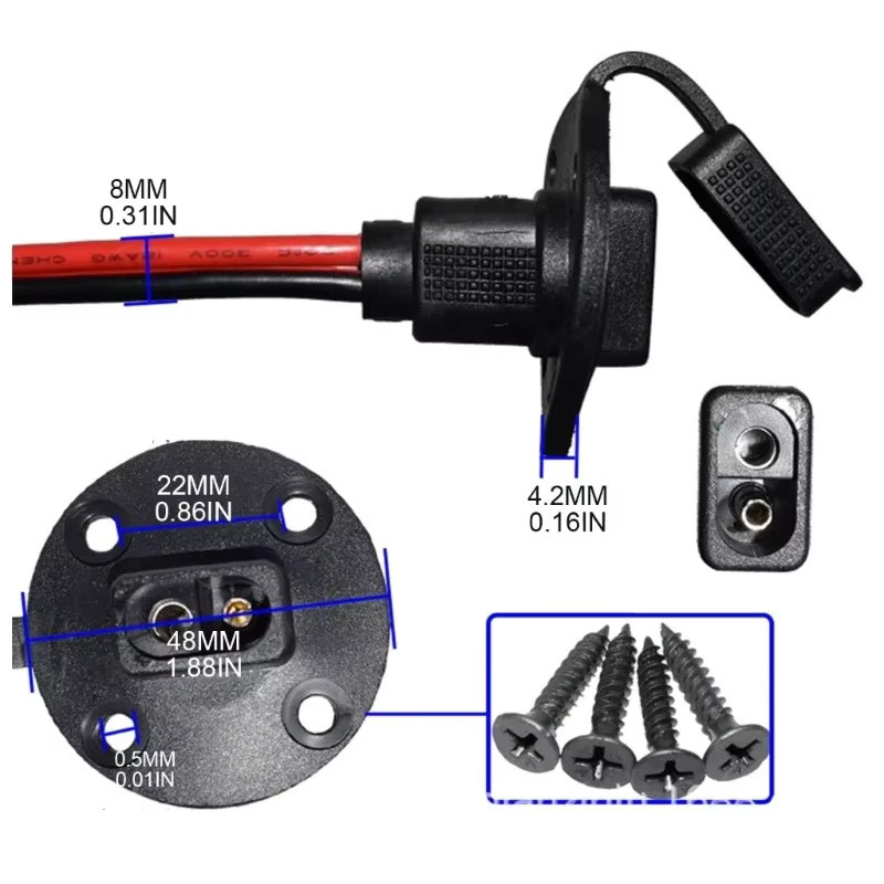 MACDOT SAE-Adapterkabel mit Seitenwandanschluss und 10 AWG Verlängerung, Länge: 60 cm - Bild 2