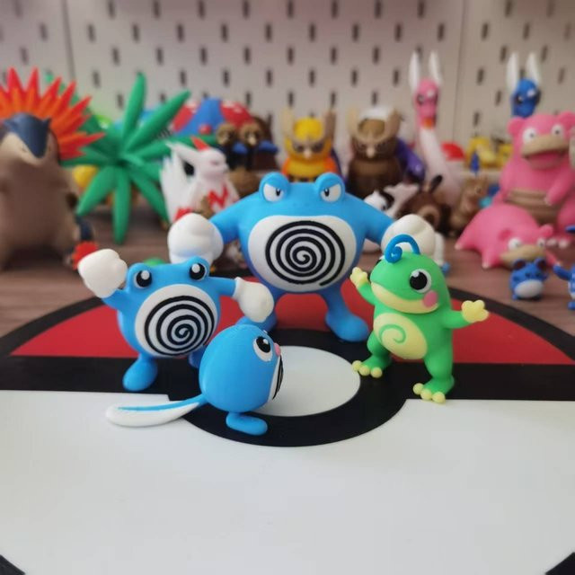 Bandai Pokémon Poliwag Poliwhirl Poliwrath Proportion World, Desktop-Modell, Maßstab 1:20 - Bild 1