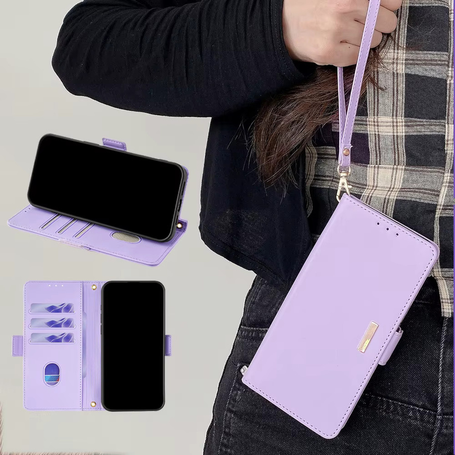 Magnetische Lederhülle mit RFID-Blockierung für TCL 605 505 501 503 50 SE 50 XL 50XE 50 Pro 40 60 SE NxtPaper in Lila - Bild 6