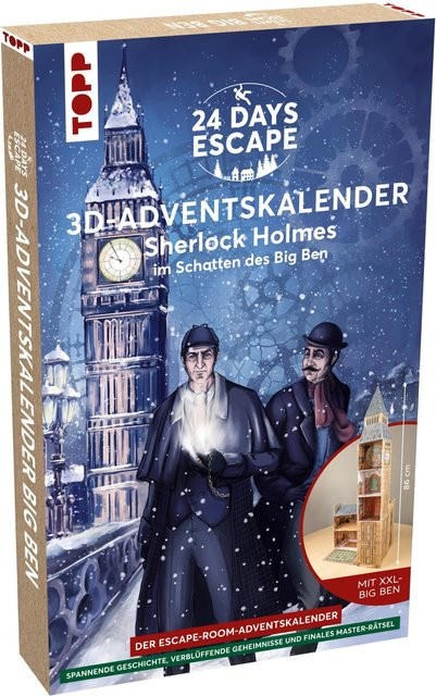 24 DAYS ESCAPE Sherlock Holmes und das Geheimnis von Big Ben 3D-Adventskalender ab 10 Jahren - Bild 1