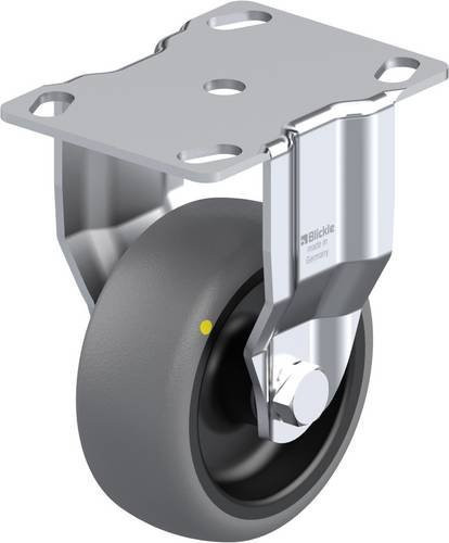 Blickle Bockrolle BKPA-TPA 80G-ELS in Schwarz und Grau mit 80mm Rad-Durchmesser und 65kg Tragfähigkeit - Bild 1