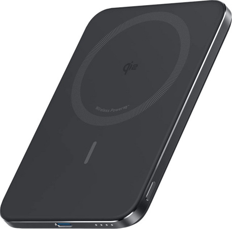 Anker MagGo Slim Wireless Powerbank mit MagSafe und Qi2, 5.000 mAh, Schwarz