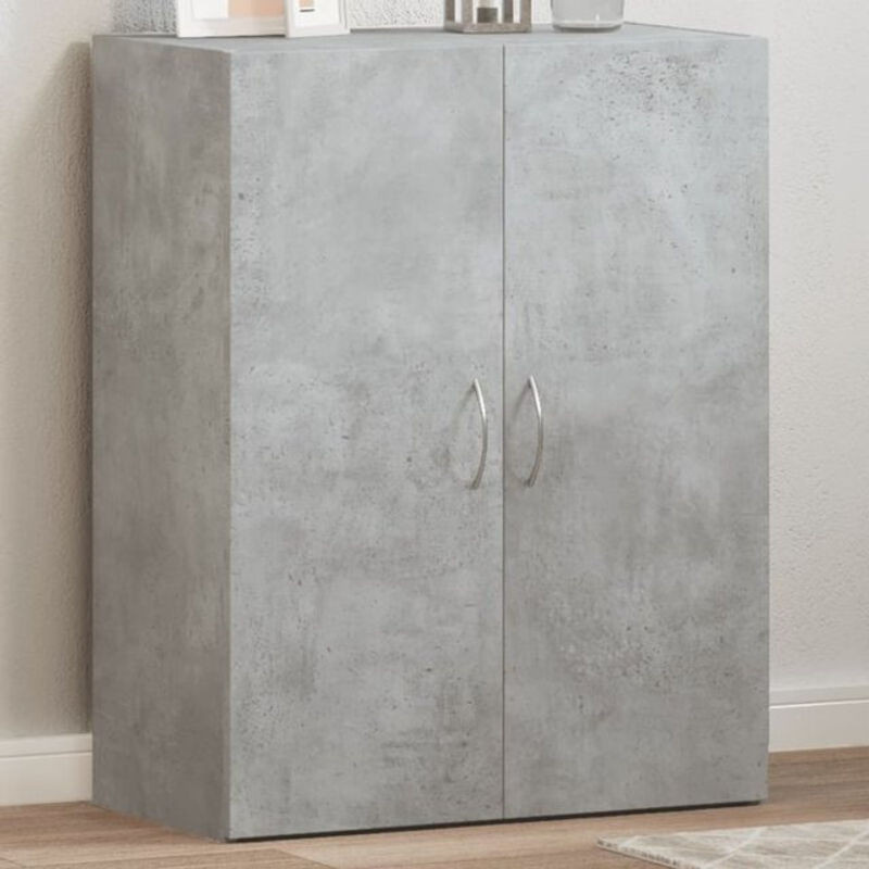 Vidaxl Aktenschrank aus Holzwerkstoff in Grau mit Drehtüren, B/T/H: 60 x 32 x 77,5 cm - Bild 1