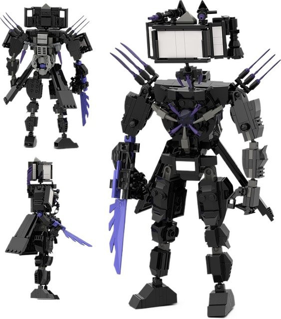 Moc Skibidi Toilet Building Blocks Titan Hummer Monitor Mann, DIY Modell Spielzeug - Bild 1