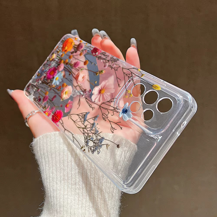 Transparente Handyhülle mit Blumen-Design für Samsung Galaxy S25 Ultra, S24 Ultra, S23 FE, S24 FE, S22, S21, S20, S25 Plus und S10+ - Bild 5