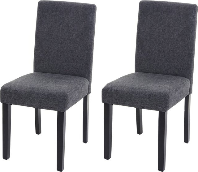 MCW Esszimmerstuhl Littau 2er-Set aus Textil in Anthrazitgrau - Bild 1