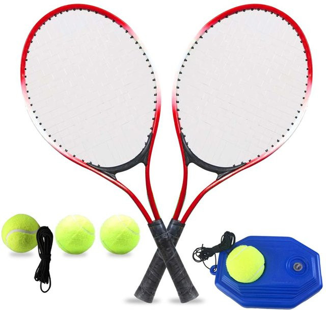 TOMTOP JMS Kinder Tennisschläger mit Tennisball Tennistrainer, rot - Bild 1